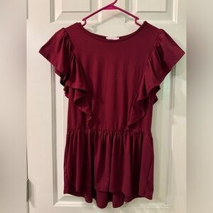 Short sleeve maroon shirt